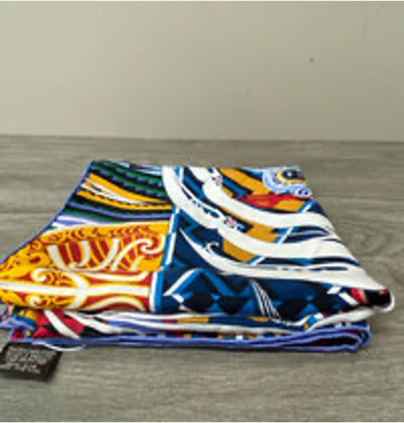 HERMES "Tribal Journey" 90 Silk Scarf 3102605091521