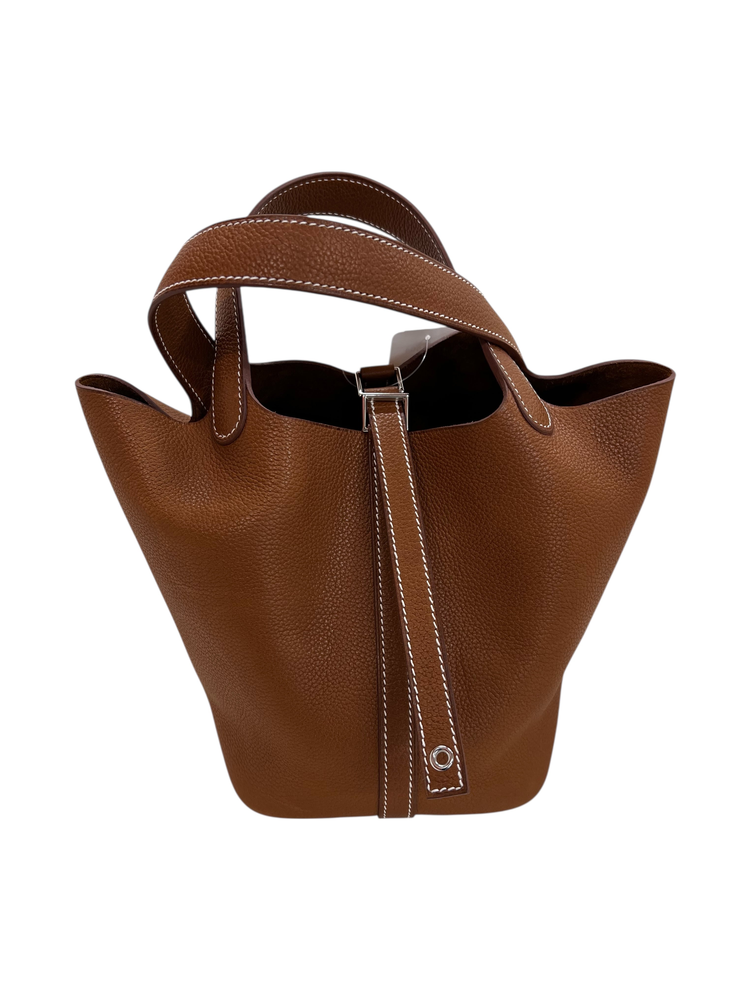 Hermes Picotin Lock PM Gold Barenia PHW #K SKCJB-231504