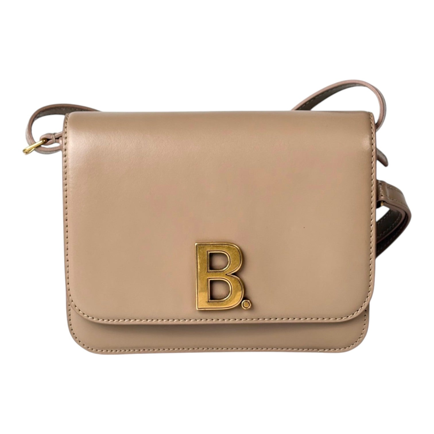 Balenciaga Beige Smooth Leather B. Crossbody Bag