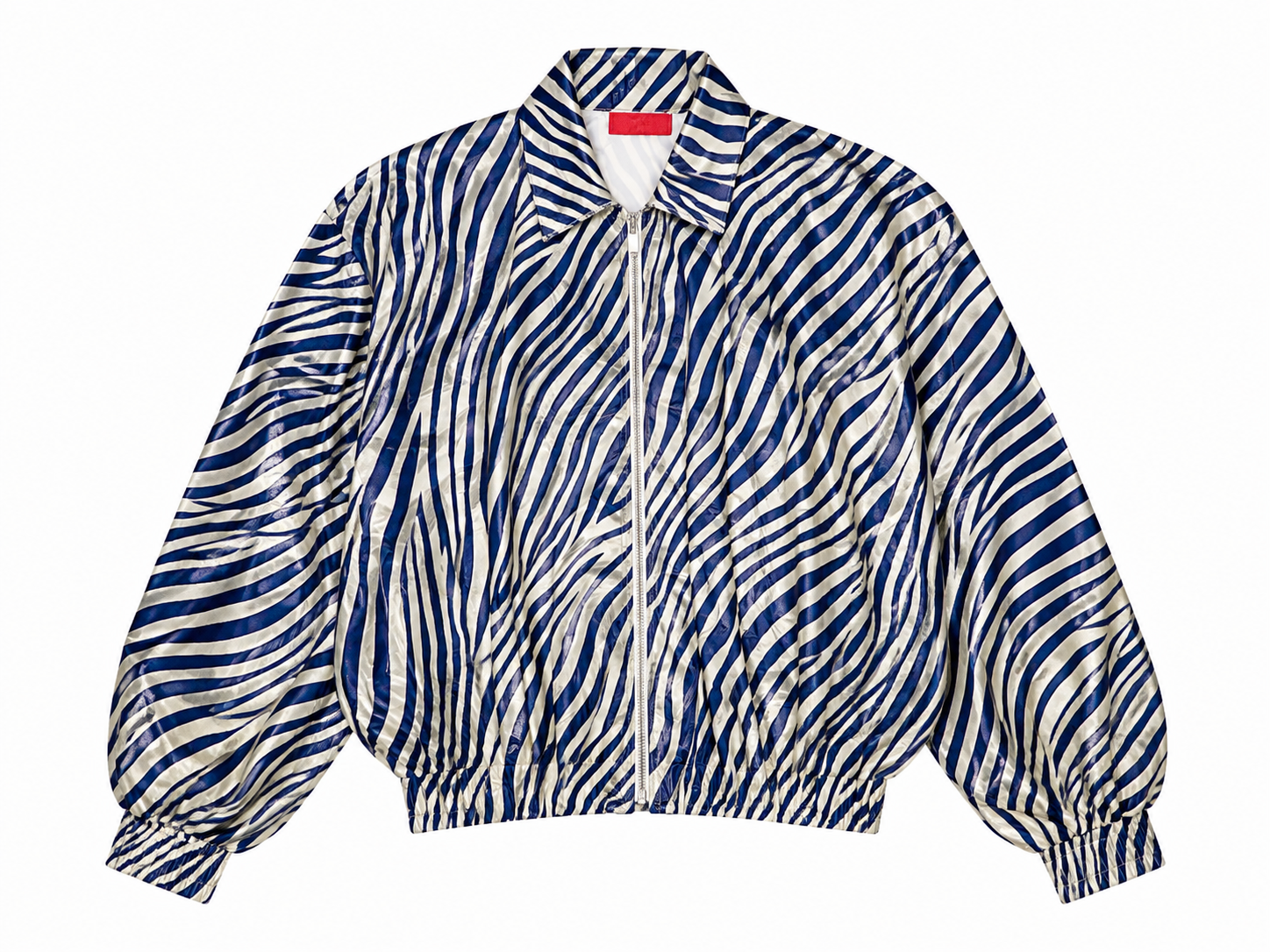 BOMBER MELANIE ZEBRA NAVY WAVE SILK MCL13103