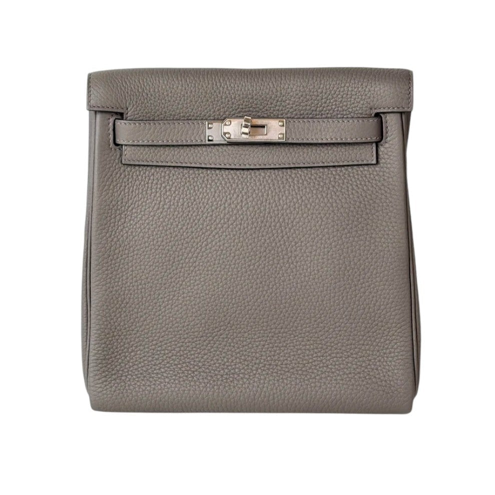 Hermes Kelly Ado in Etoupe Backpak with PHW