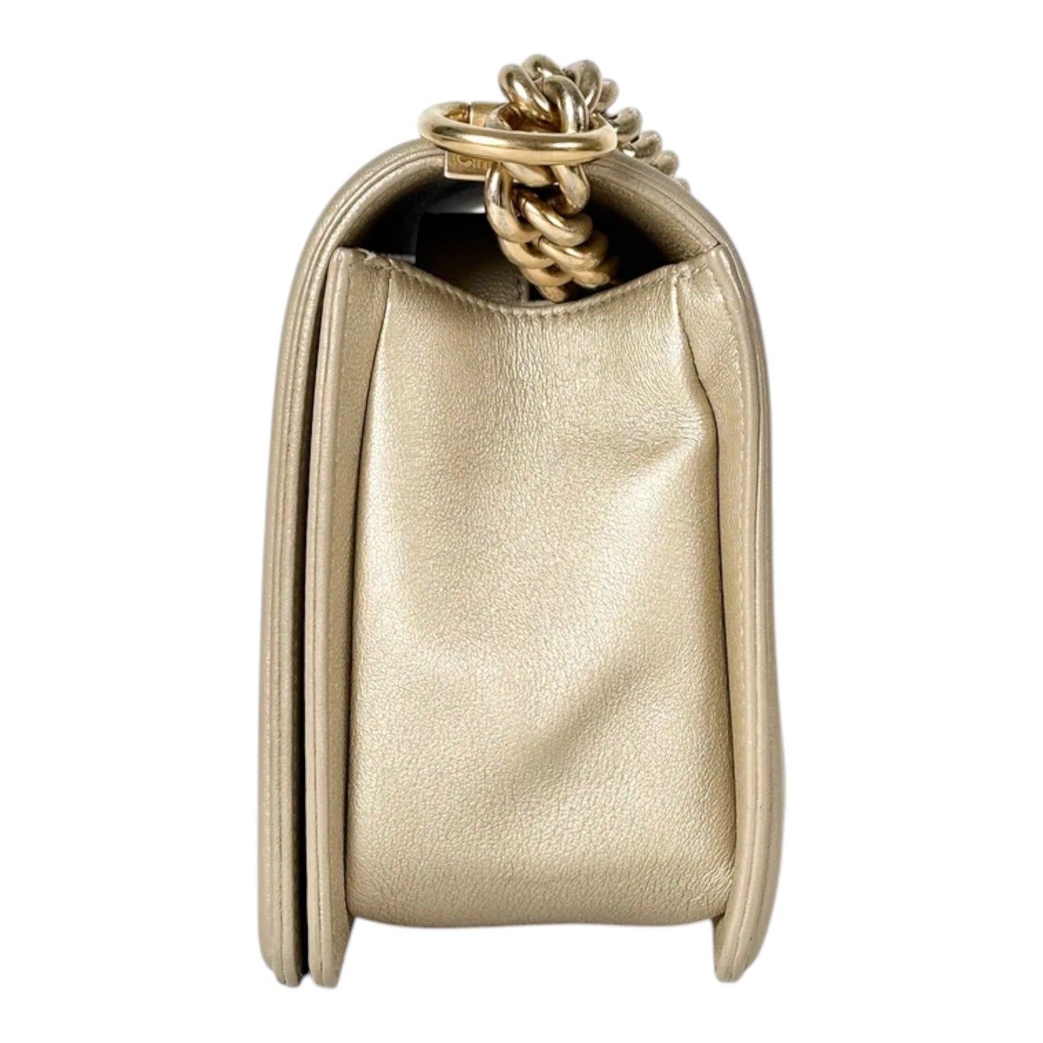 Chanel Leboy Bag Medium Gold Color With CC Logo