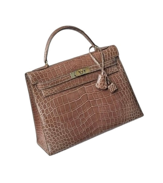 *Hermes Vintage Kelly 32 Sellier Ficelle GHW SYCYB1095