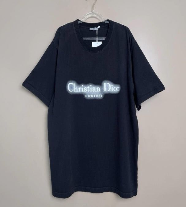 DIOR/Dior 2025 New Style Short-Sleeve T-Shirt with Logo Splatter on Chest, Size 3L SYCC2069
