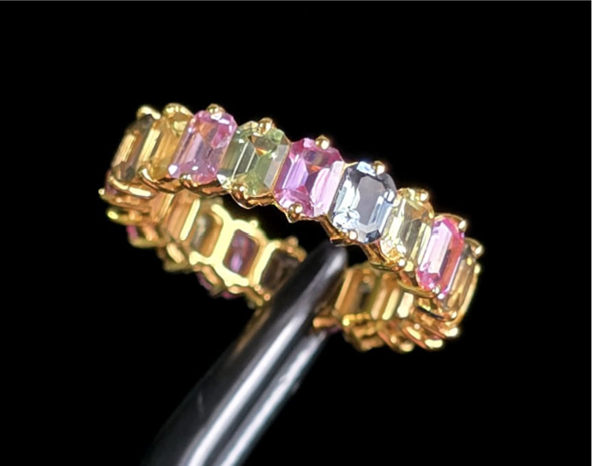 4.65ct Unheated Sapphire Eternity Ring SYCB36