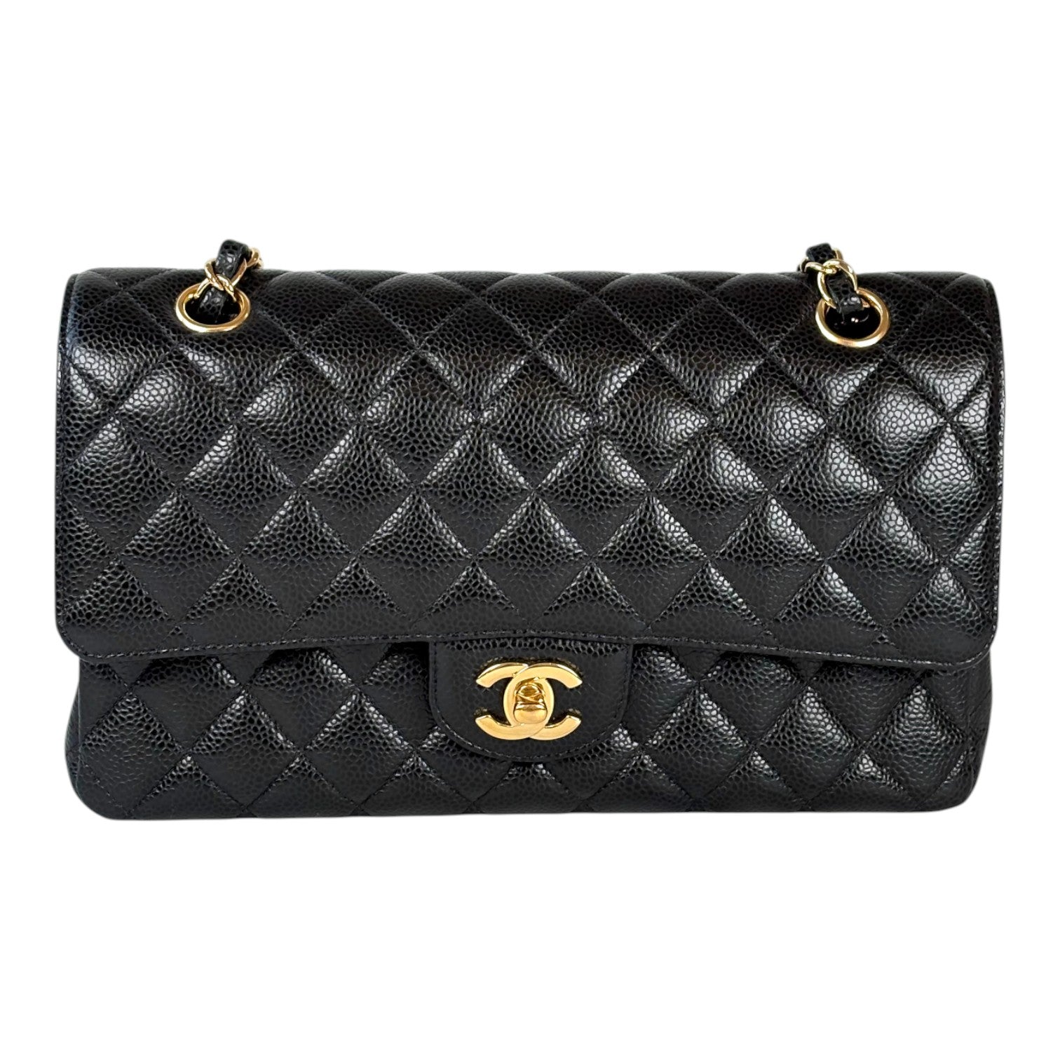 Chanel Classic Flap Medium Black Caviar with Gold Hardware Bag