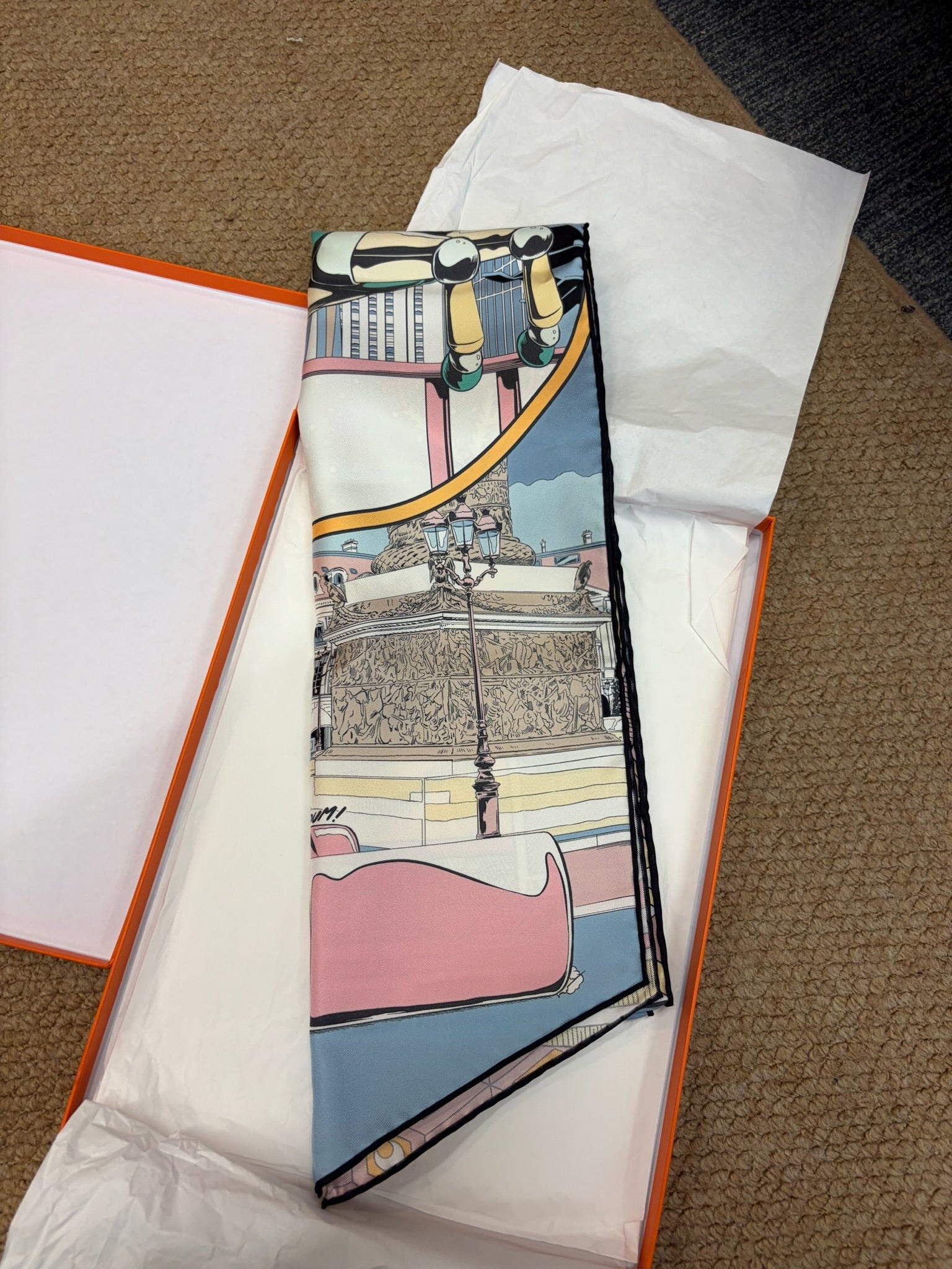 Hermes  Le Premier Chant Wow Silk Scarf