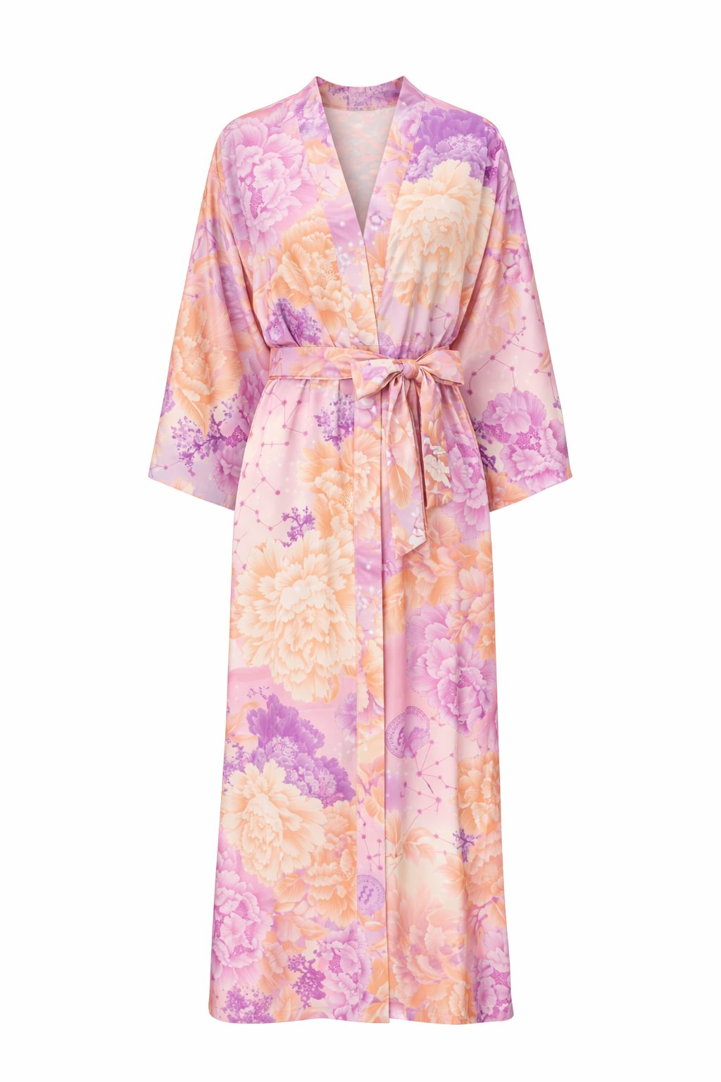 Dress Cardigan Flower Purple Orange Lace MCL00337