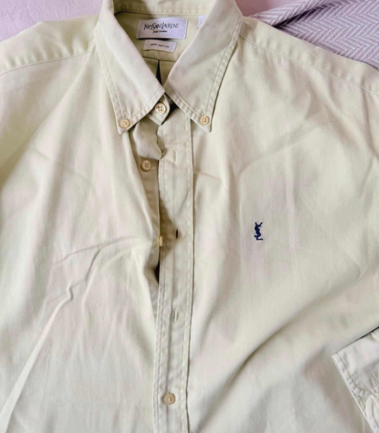 Yves Saint Laurent YSL vintage long sleeve button down shirt L DBXM0042