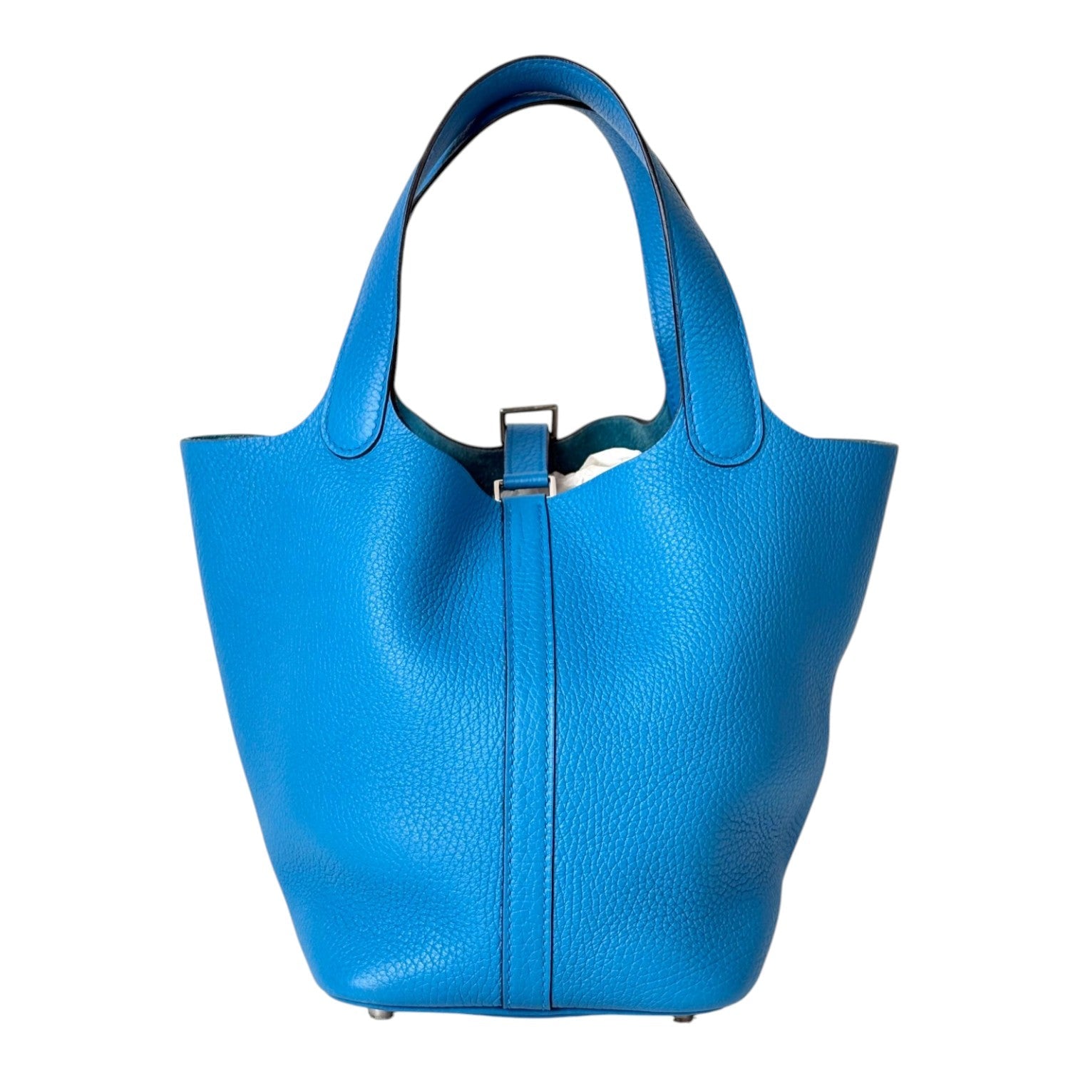 Hermes Picotin 18 Blue Bag in Clemence with PHW