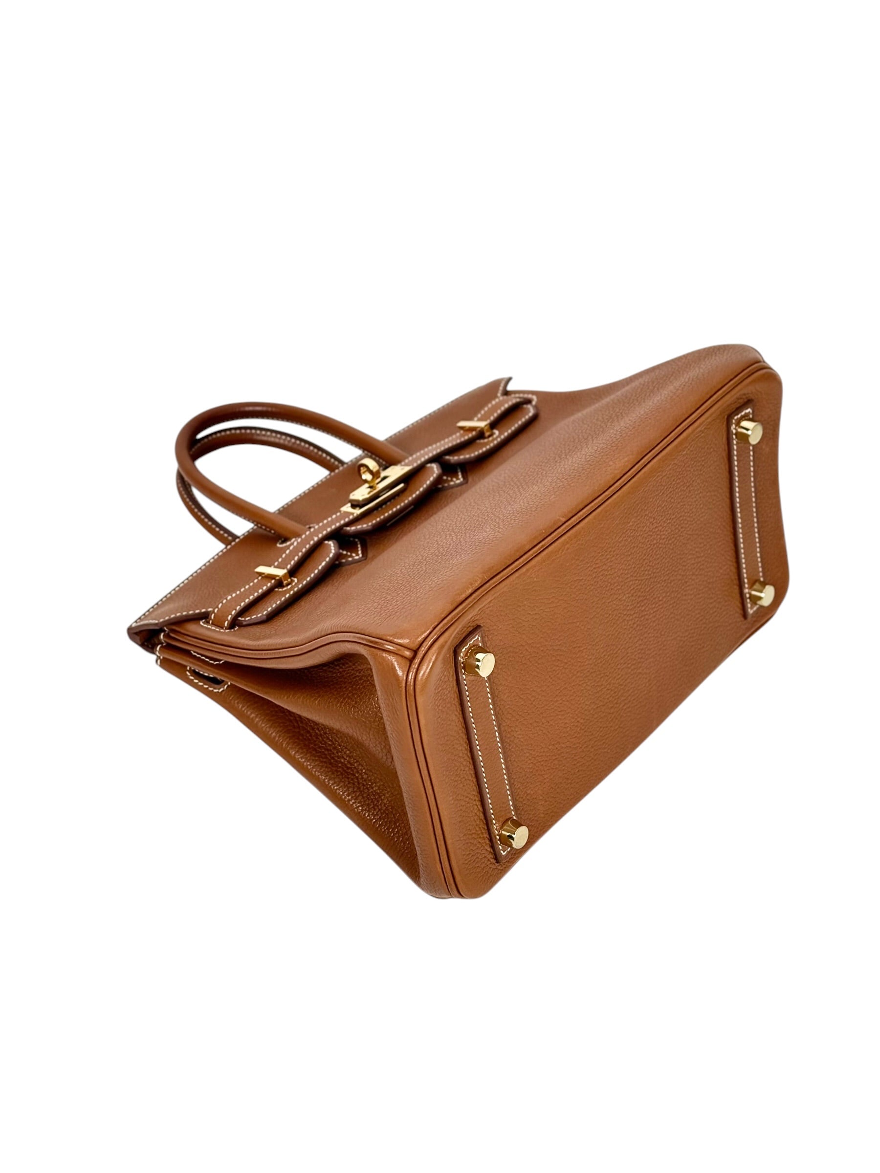Hermes Birkin 25cm in Barenia Leather - Full Set