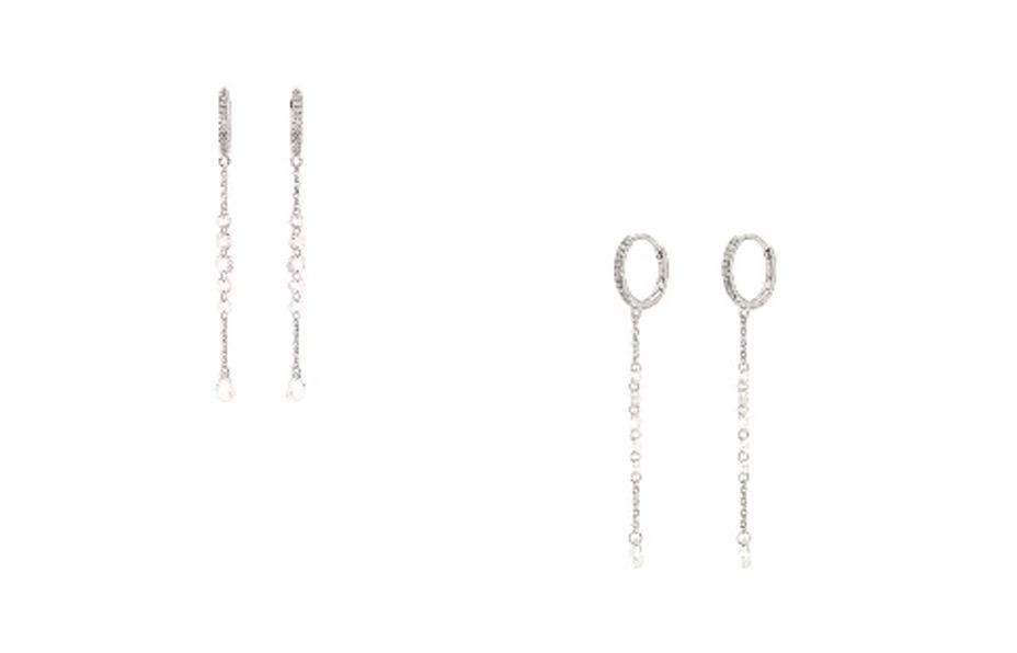 0.7CT WHITE ROSECUT SMALL DIAMONDS EARRINGS E8052