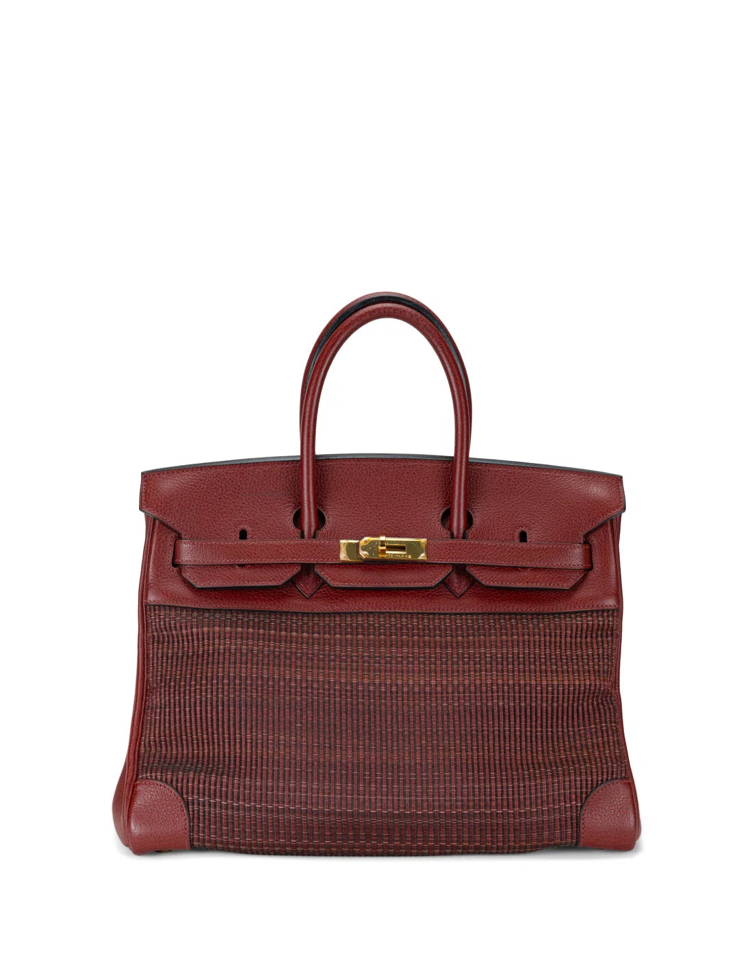 LONDON LOCATED* VINTAGE HERMÈS BIRKIN 35CM ROUGE H Crinoline & Clemence Leather with Gold Hardware
 ALC4373
