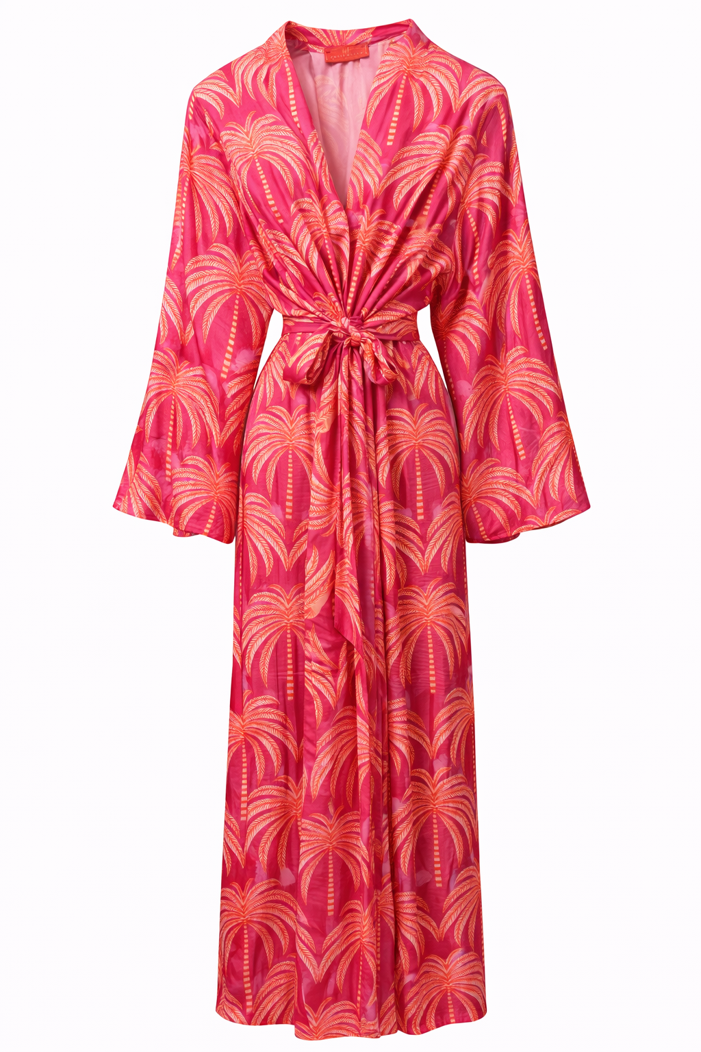 DRESS JEANNE PALM ELEPHANT PINK ORANGE MCL00787