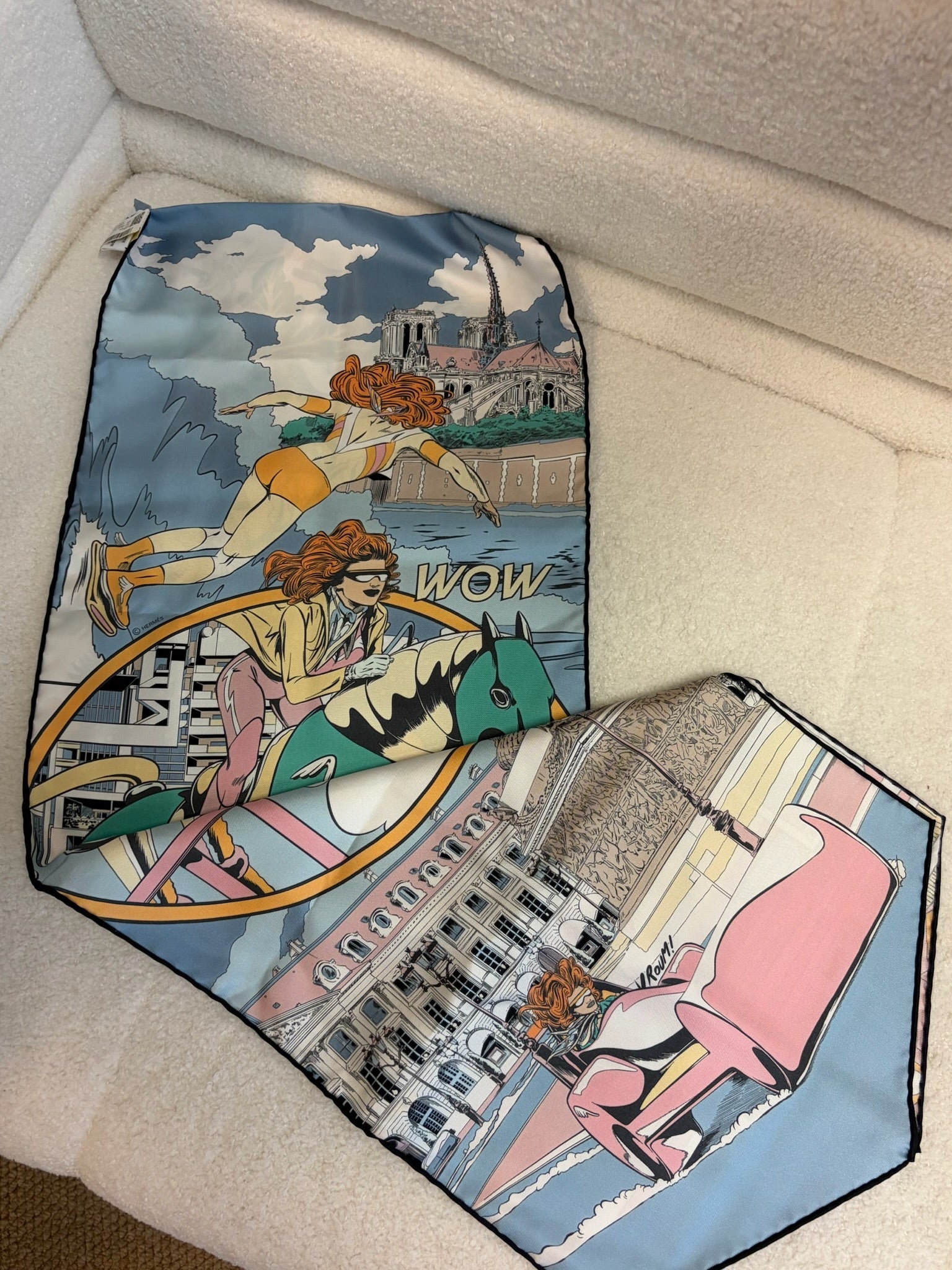 Hermes  Le Premier Chant Wow Silk Scarf