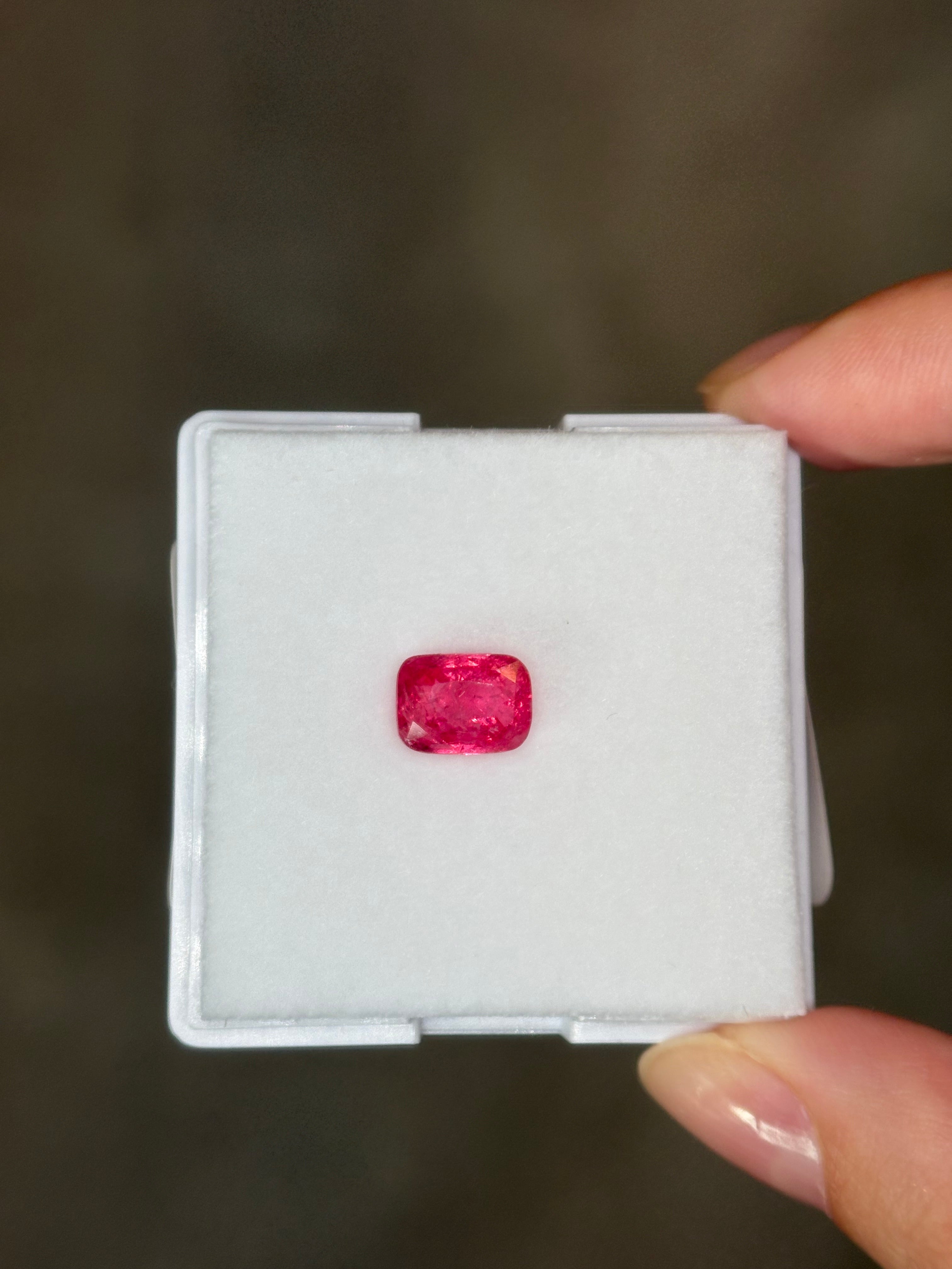 2.97ct Mahenge Spinel Vivid Pink Cushion DXBCS5925