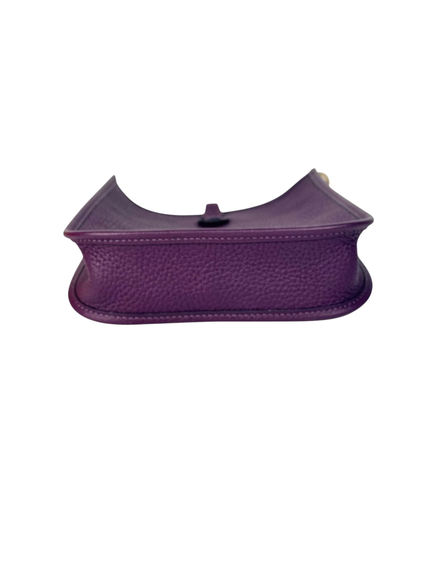 Hermes Mini Evelyne Purple Bag - Full Set