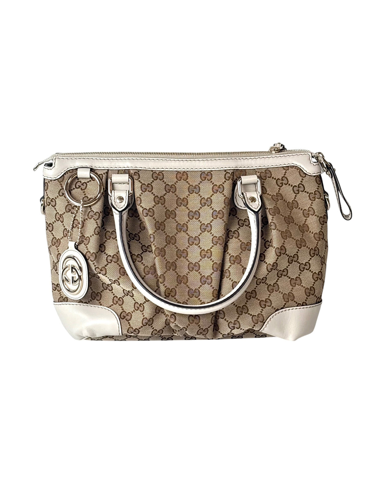 Gucci GG Canvas Sukey Satchel Bag