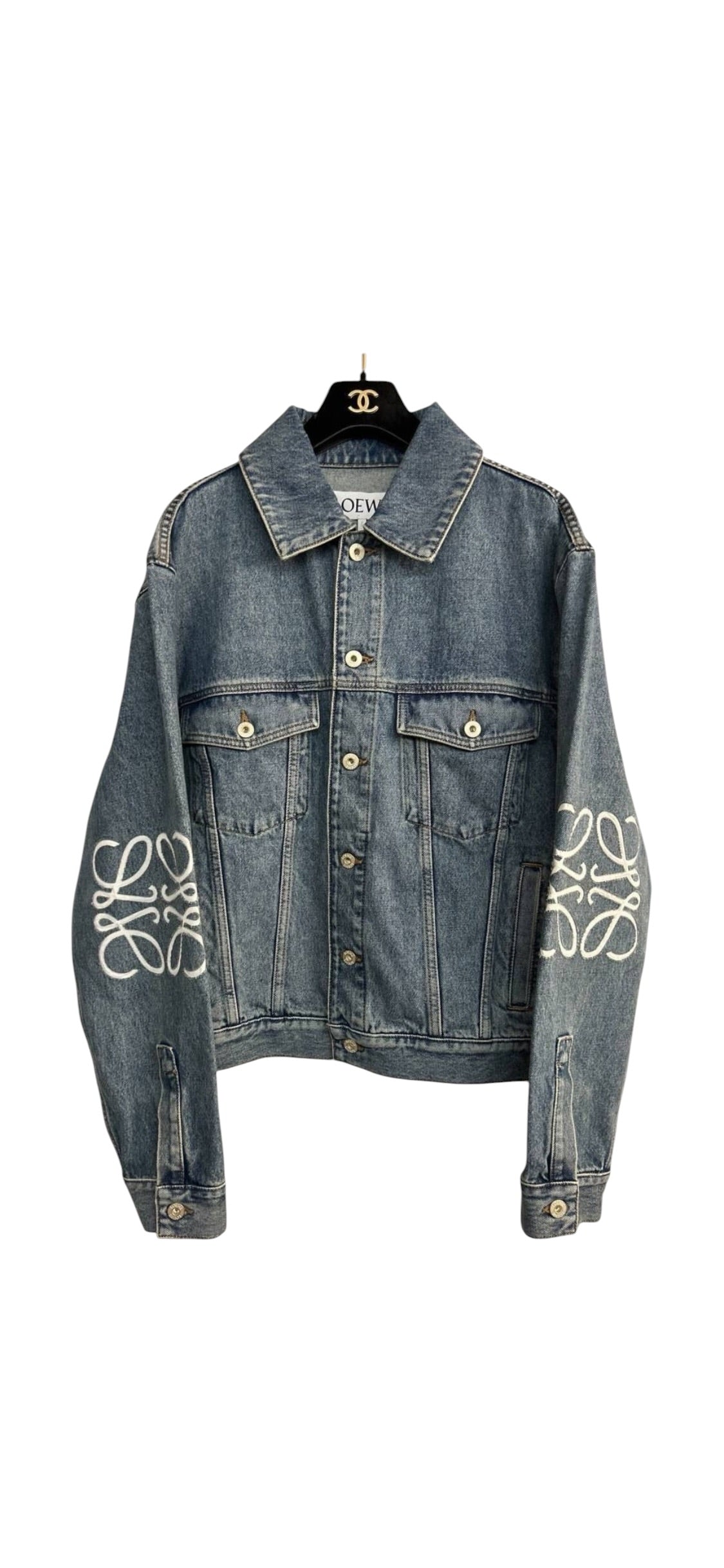 Loewe Anagram Denim Jacket Sz 46 DLT1105
