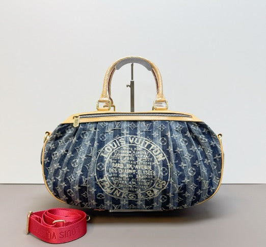 LV Blue Denim Badge Limited Edition Pumpkin Handbag 46 24394756