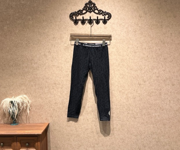 Chrome Hearts rare black leggings with all-over patterned cross print / Size S / 99% new / 45075 SYCF45075