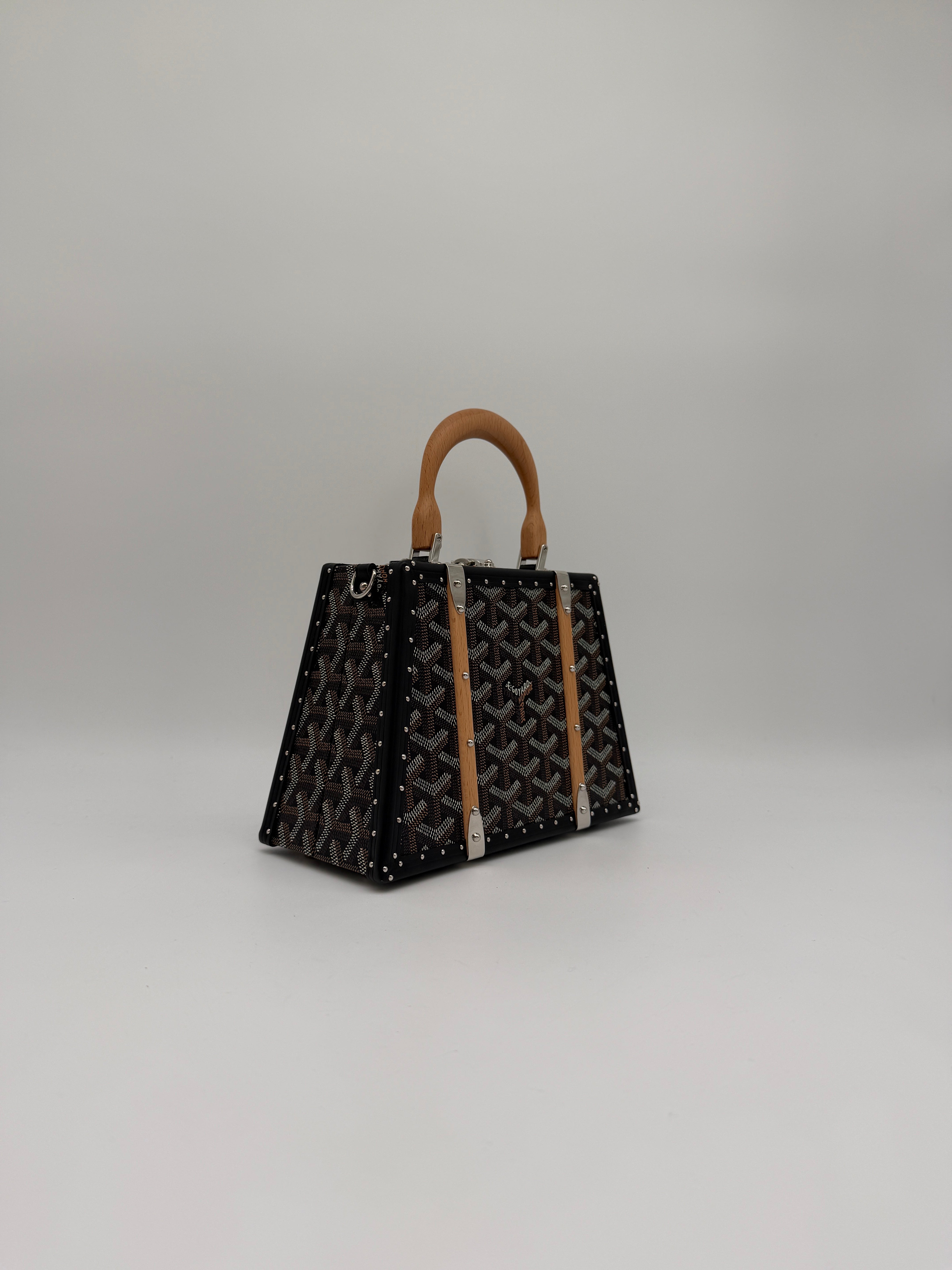 Goyard Saïgon Mini Trunk Bag Black Palladium Hardware
