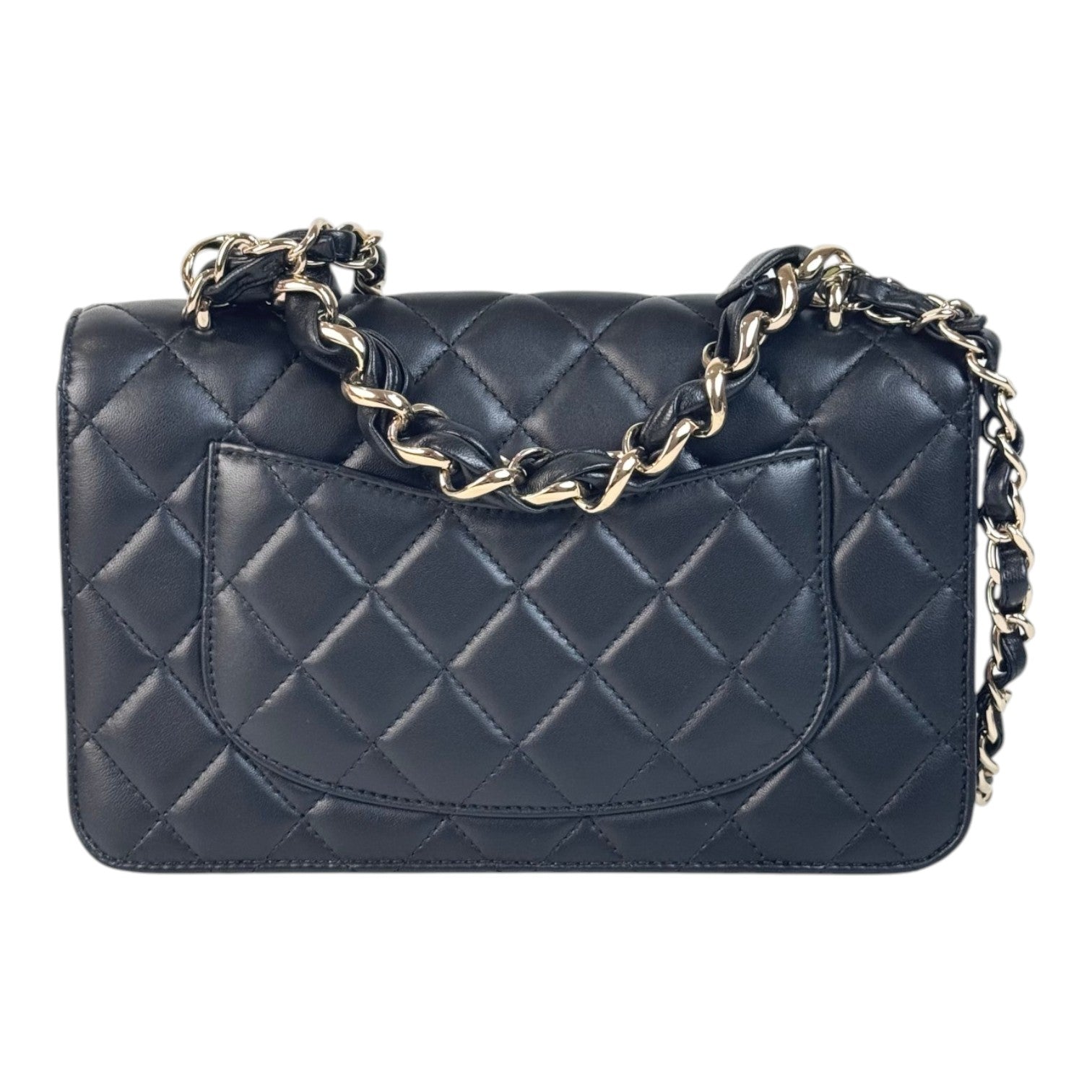 Chanel Seasonal Lambskin Flap Bag With Top Handle