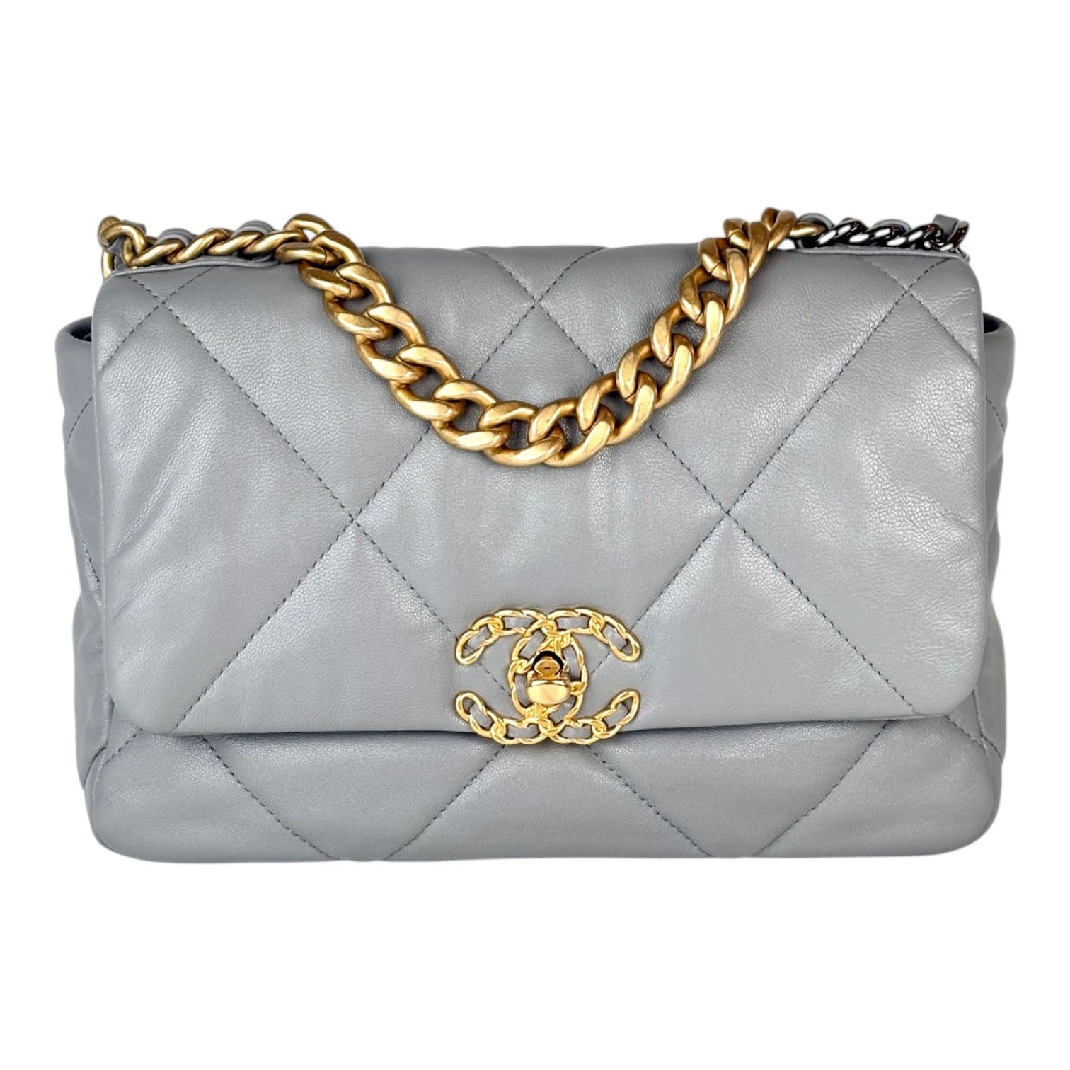 Chanel 19 Small Grey Bag