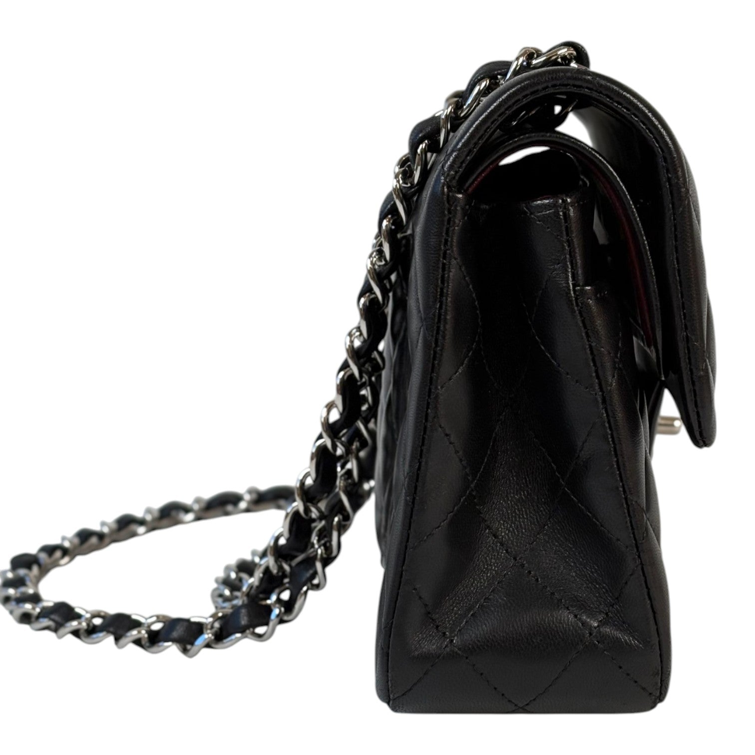 Chanel Classic Flap Small Bag in Black Lambskin