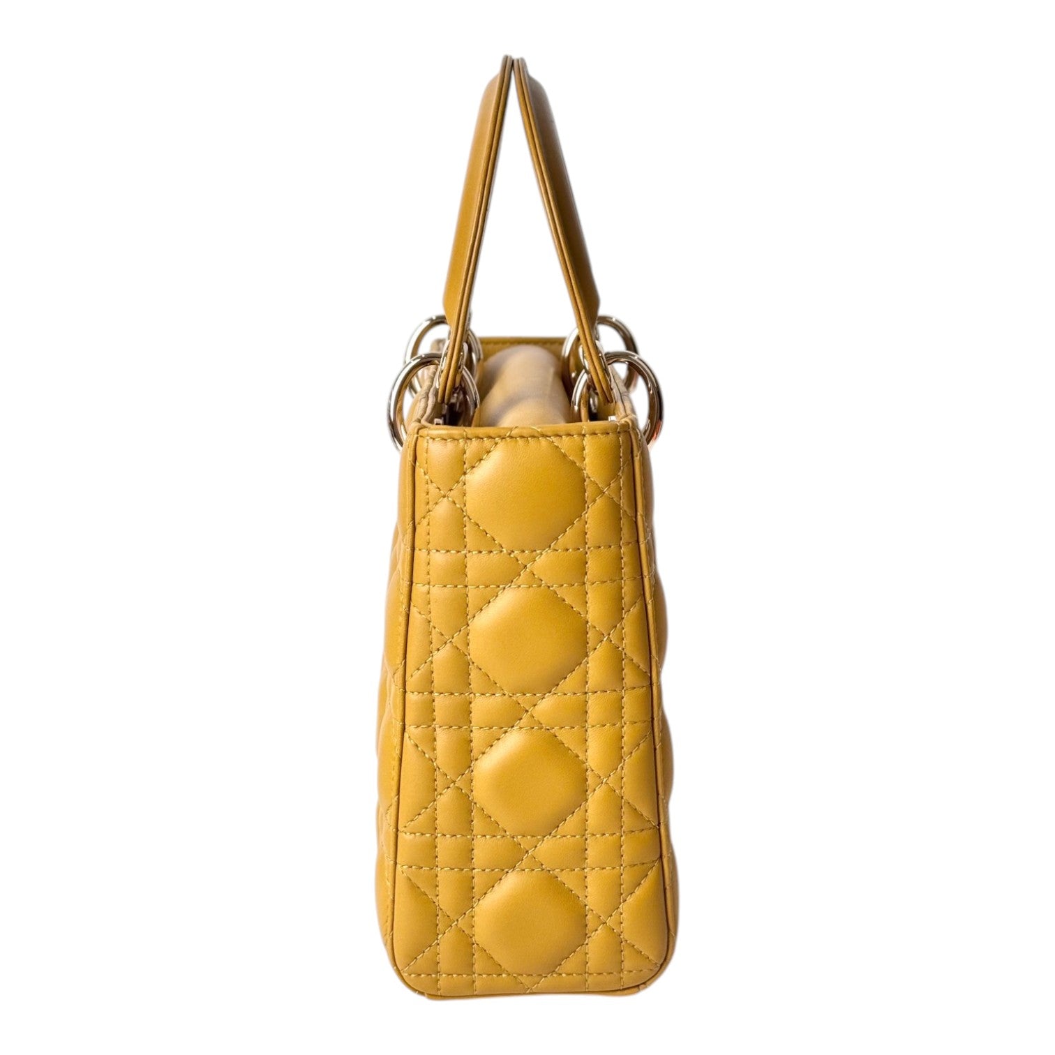 Dior Yellow Small Lady Dior Bag