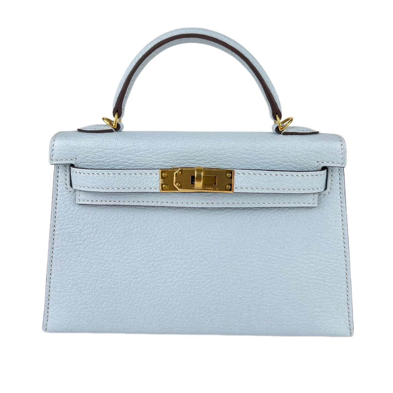 Hermes Kelly 20 Blue Brume Chevre GHW #U SKCB-103684