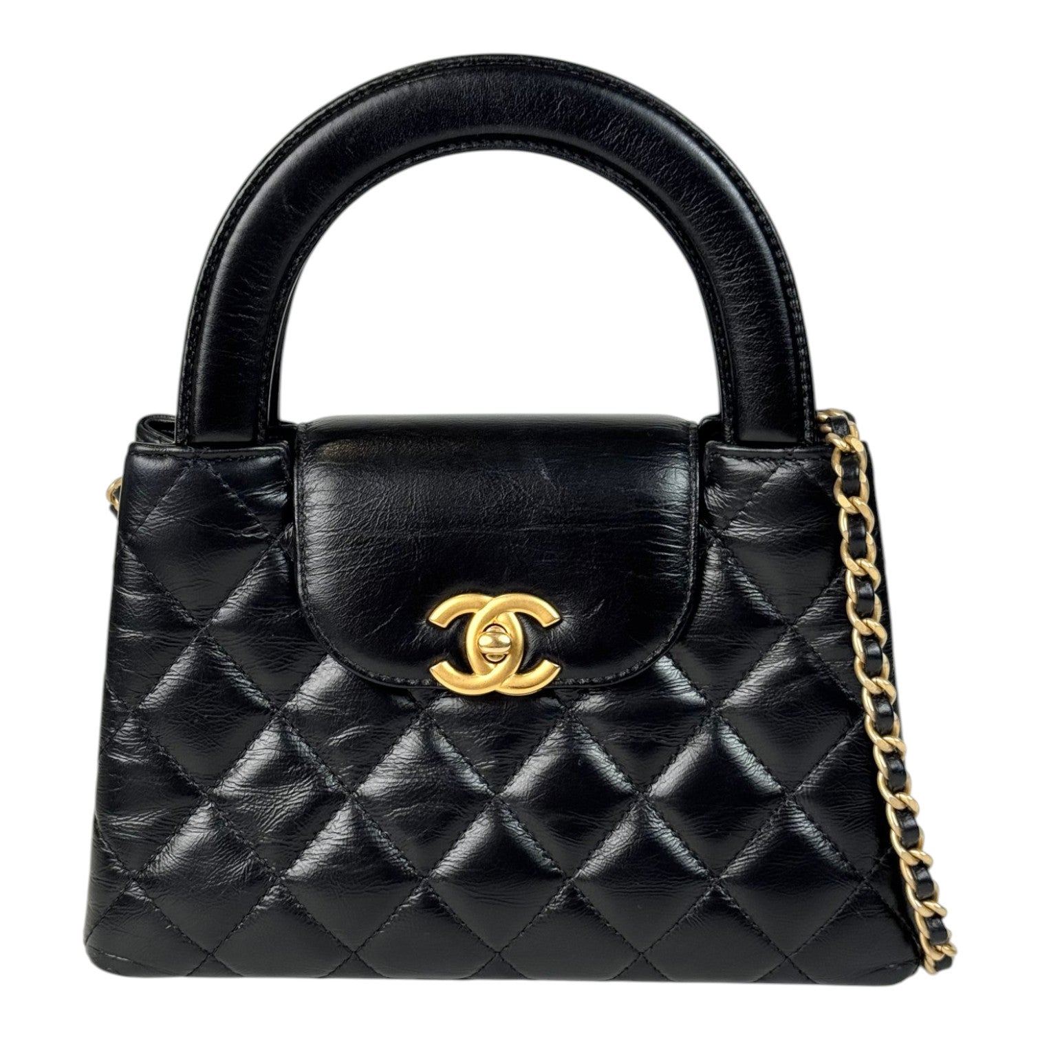 Chanel Black Mini Kelly Tote Bag with GHW