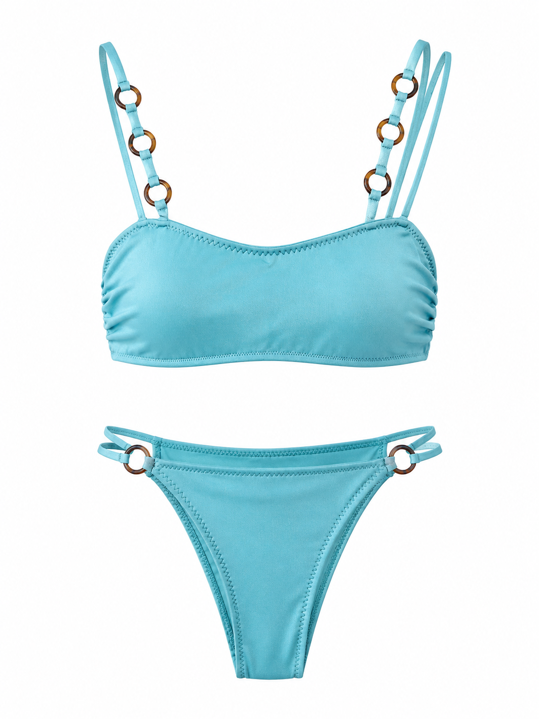 SWIMSUIT BLUE ROUND DETAIL MCL12843