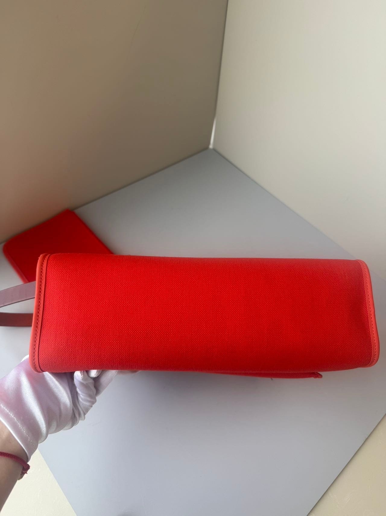 Hermès Herbag Zip 31 - Geranium Canvas & Rouge Sellier Leather (Y Stamp)