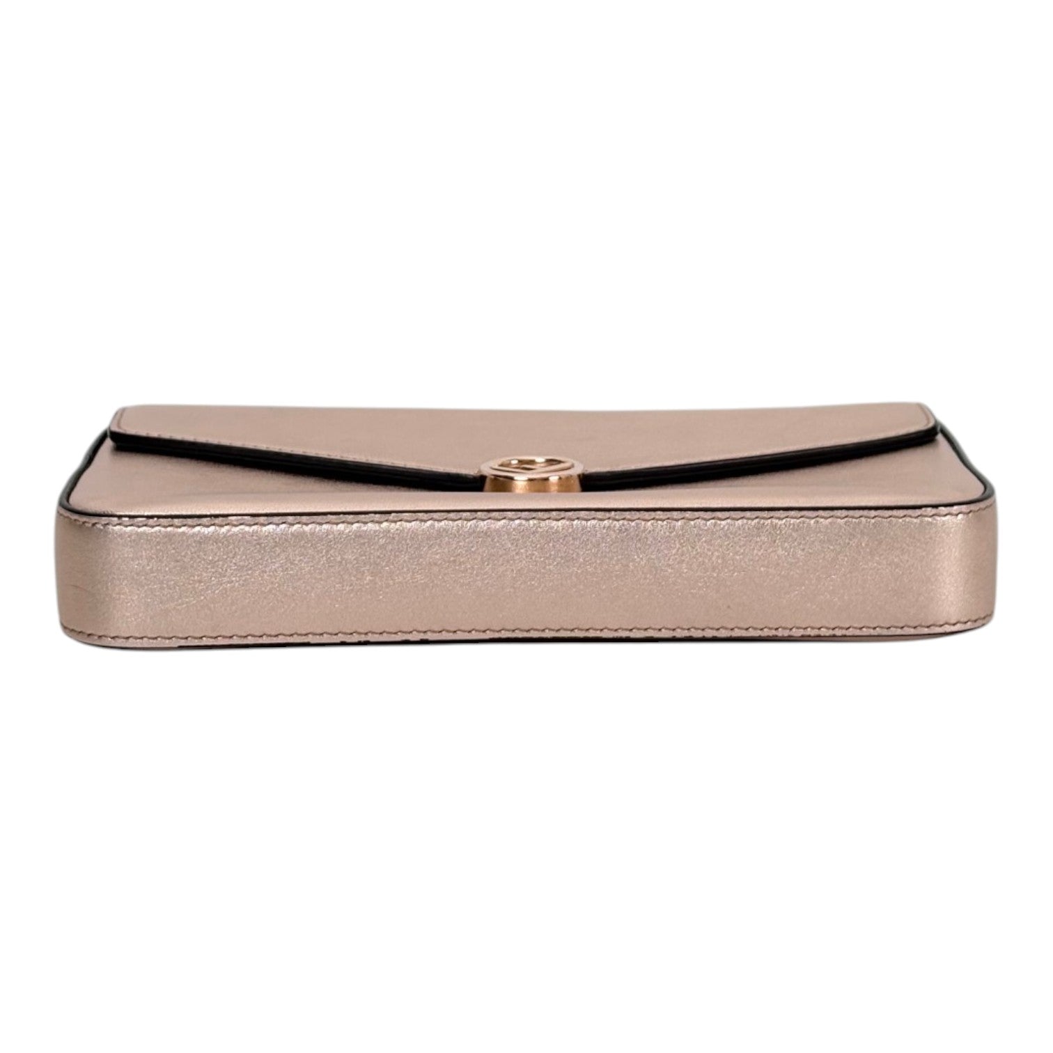 Fendi Vitello Laminato Pink Wallet On Chain Bag