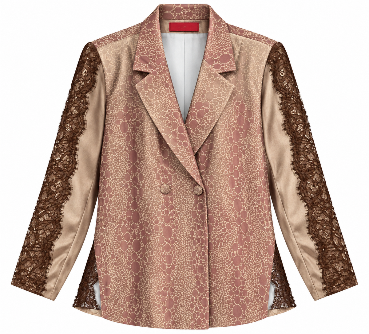 JACKET MAJESTINE BUBBLES BROWN LACE MCL13546