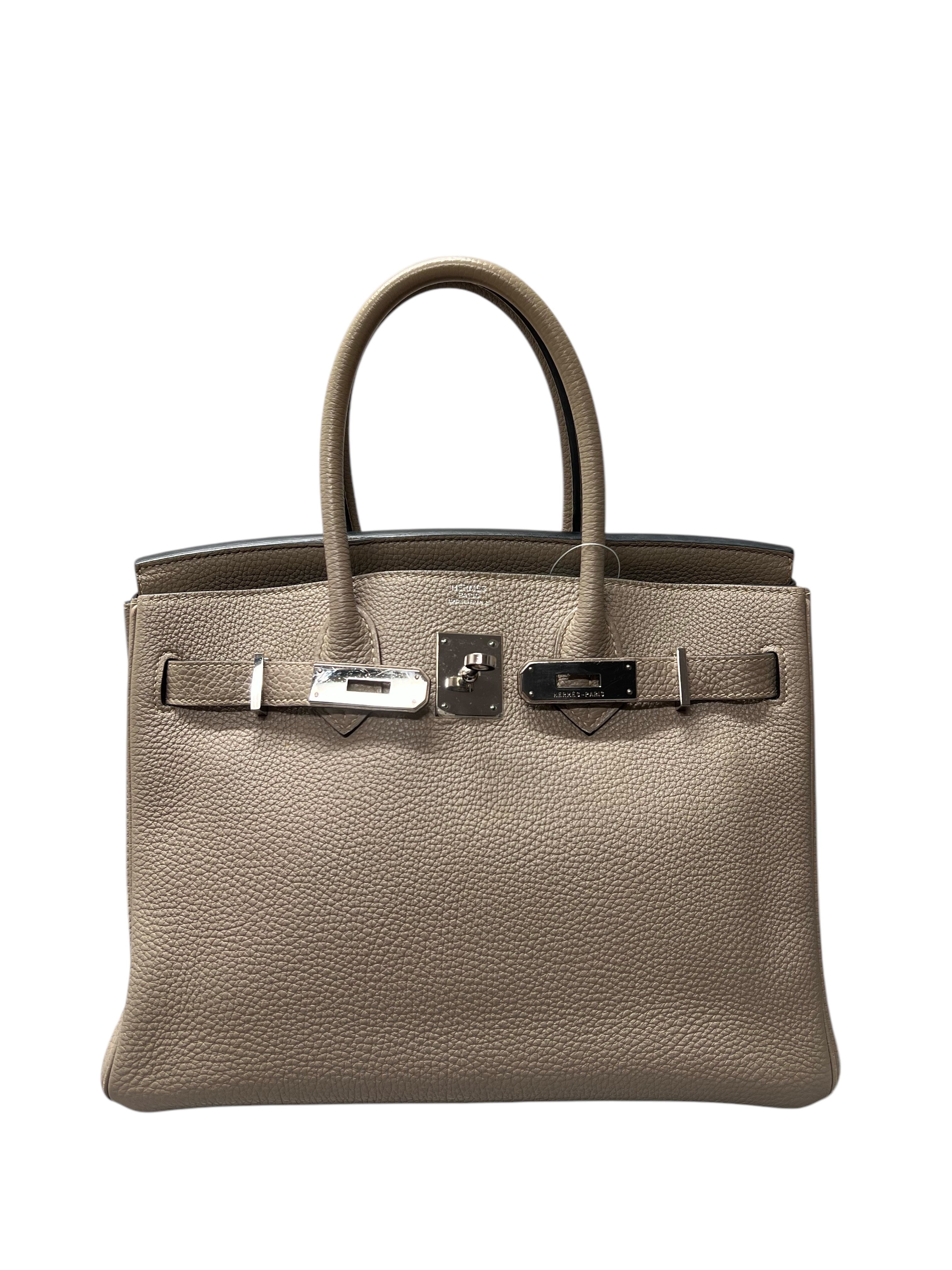 HERMES Birkin 30 Togo Sauge PHW □N Stamp B1110KFEBB