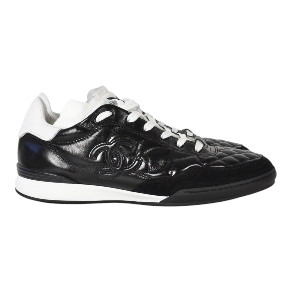 Chanel Black Sneaker Shoes - size 38.5
