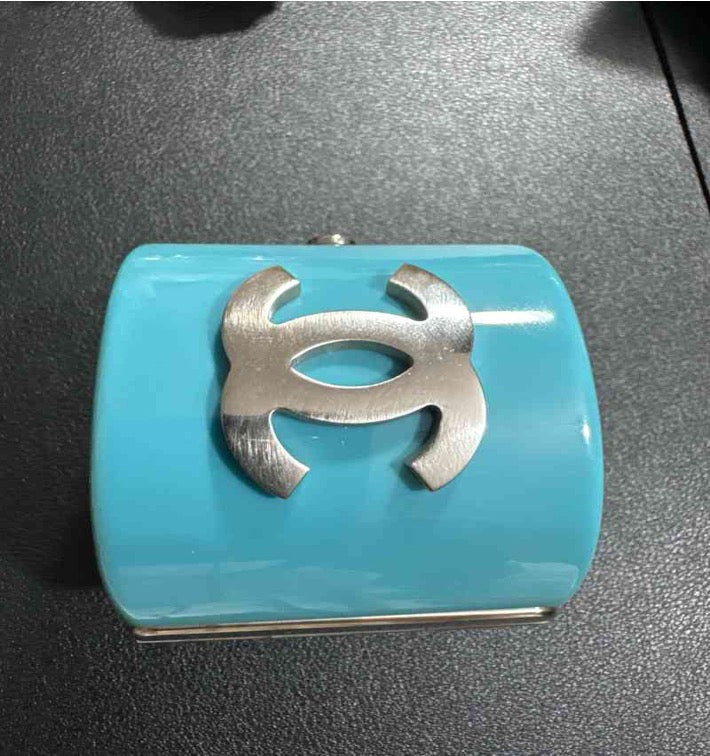 CHANEL Blue-Black Acrylic Bracelet LZ409873