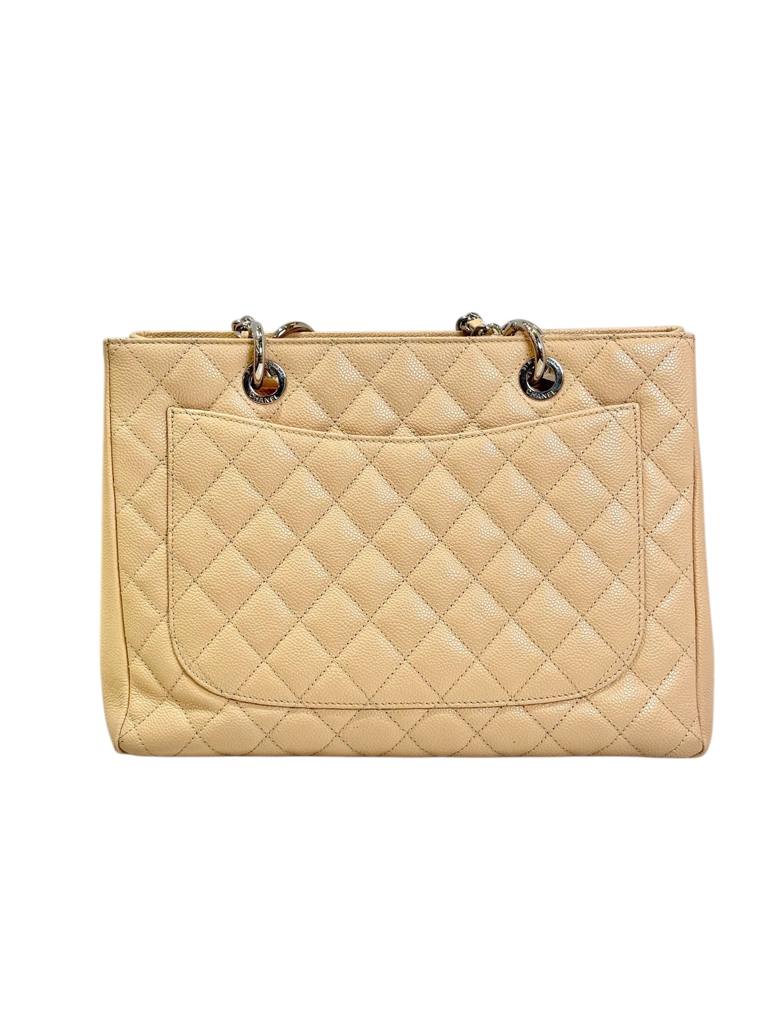 Chanel Cream Caviar Tote GST