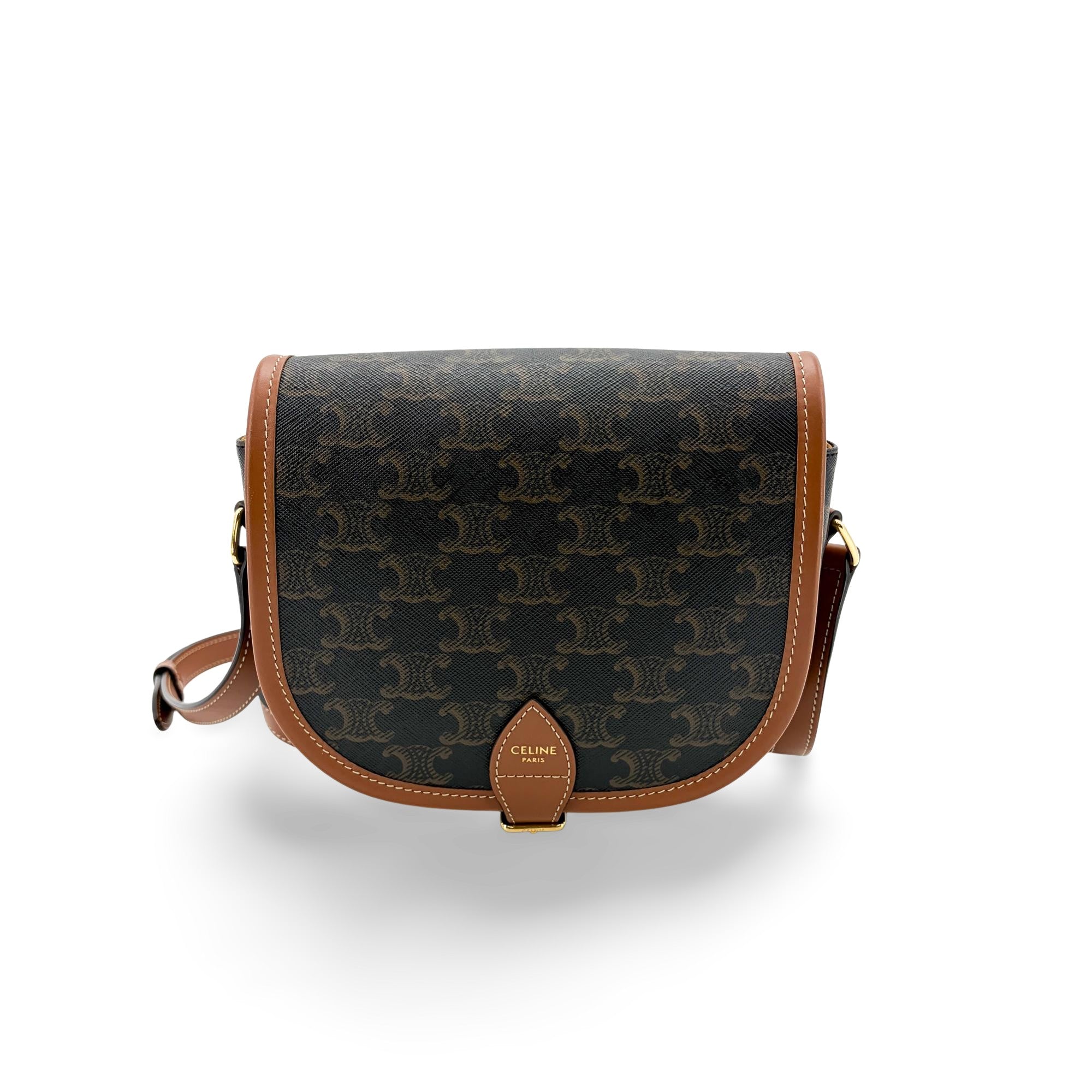 Celine Medium Folco Bag in Triomphe Canvas and Calfskin Tan dq6iscqgc4 AKC0850