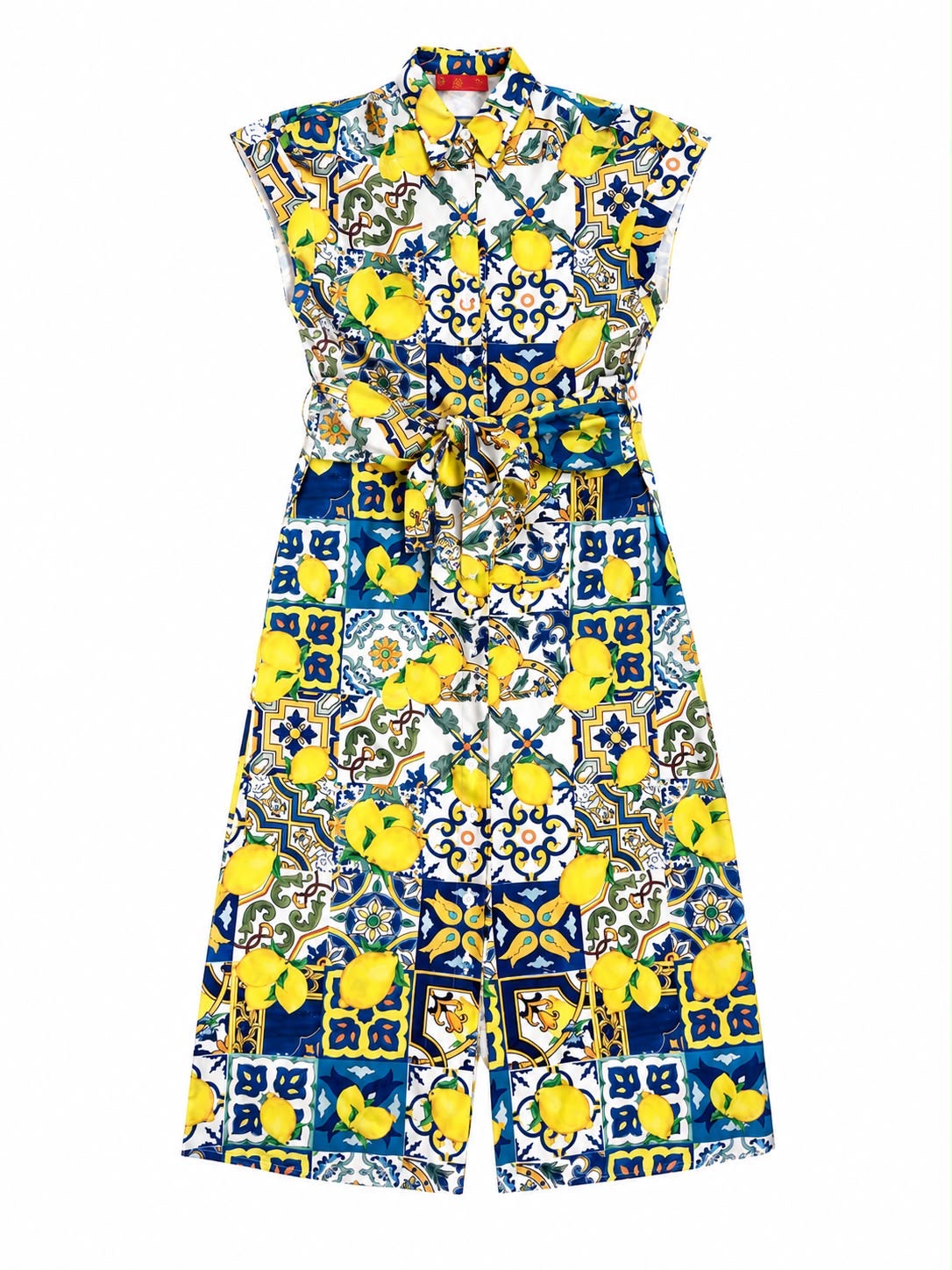 SHIRTDRESS VIVIANNA MOSAIC LEMON MCL11715