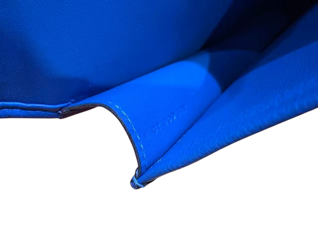 Hermes Blue Jige Elan Clutch Evercolor - New in Box