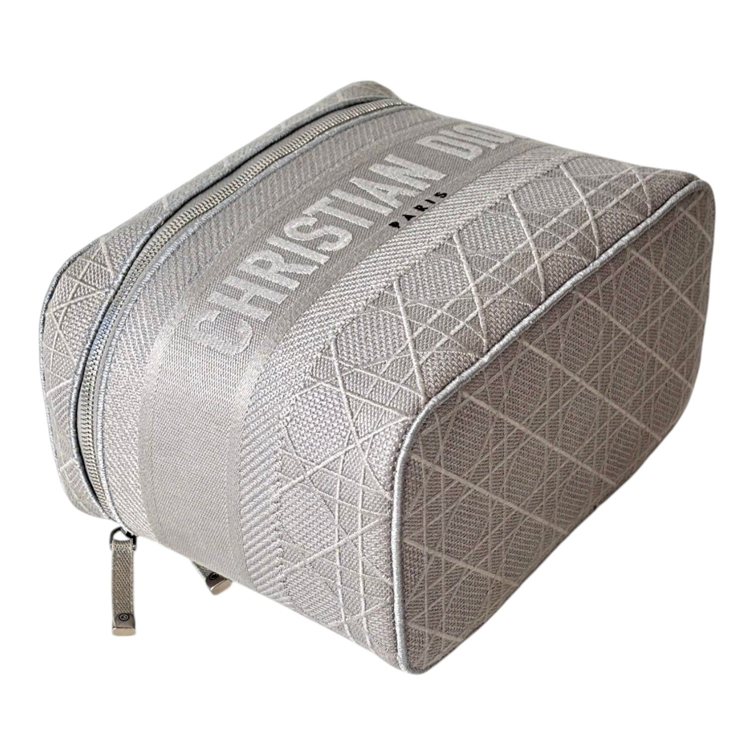 Dior Grey Canvas Vanity Case Bag