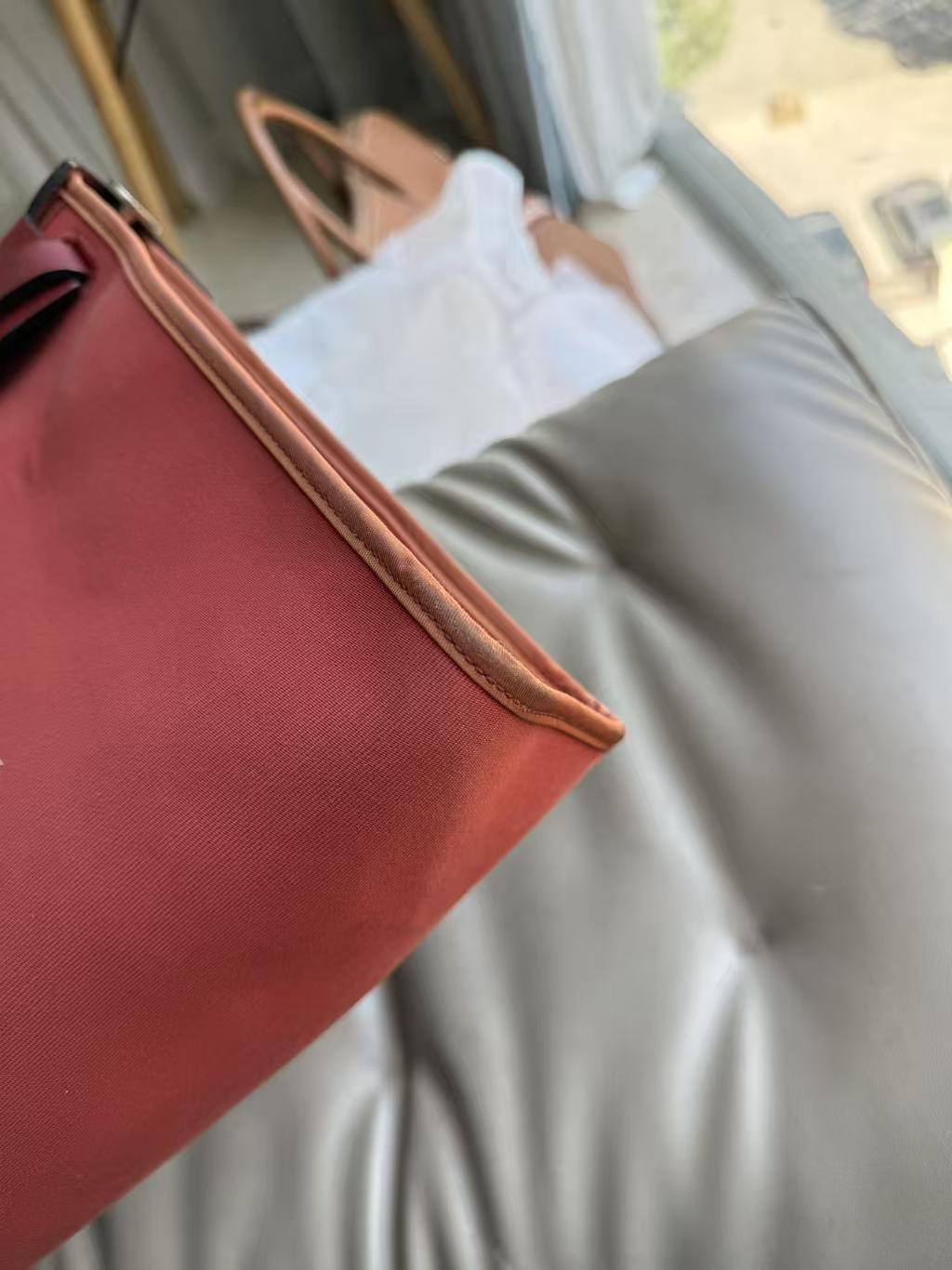 Hermès Herbag 31 Convertible Bag - Rouge H (Burgundy Red)