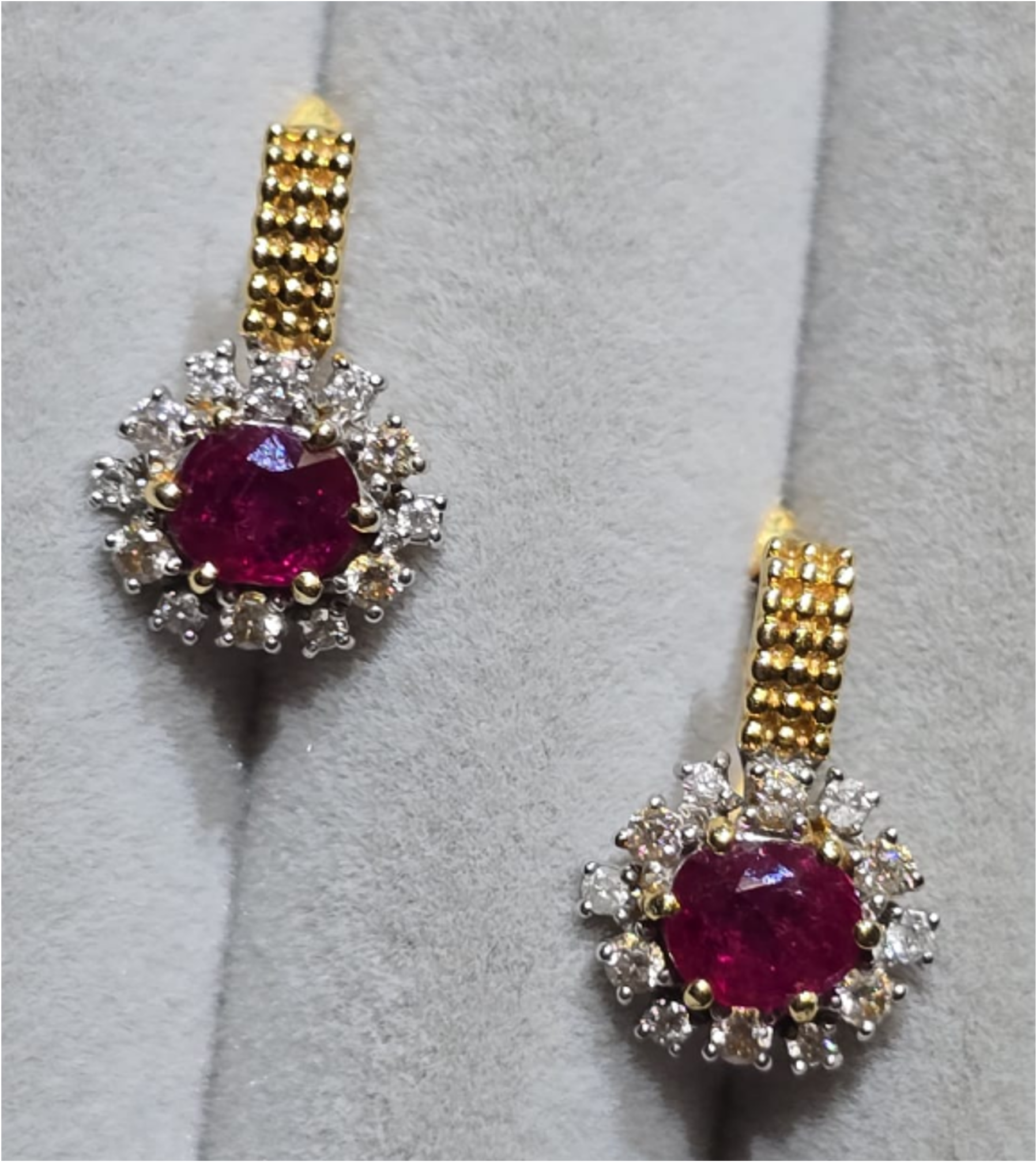 1.20ct Ruby Earrings Huggies SYCB47