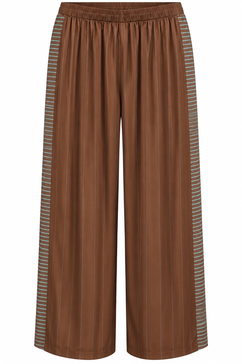 TROUSER PINSTRIPES SIDE BAND BROWN TURQUOISE MCL13331