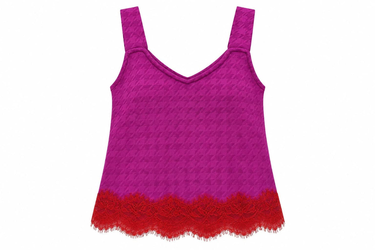 TOP VIENNA LACE KNIT MAGENTA  MCL13449