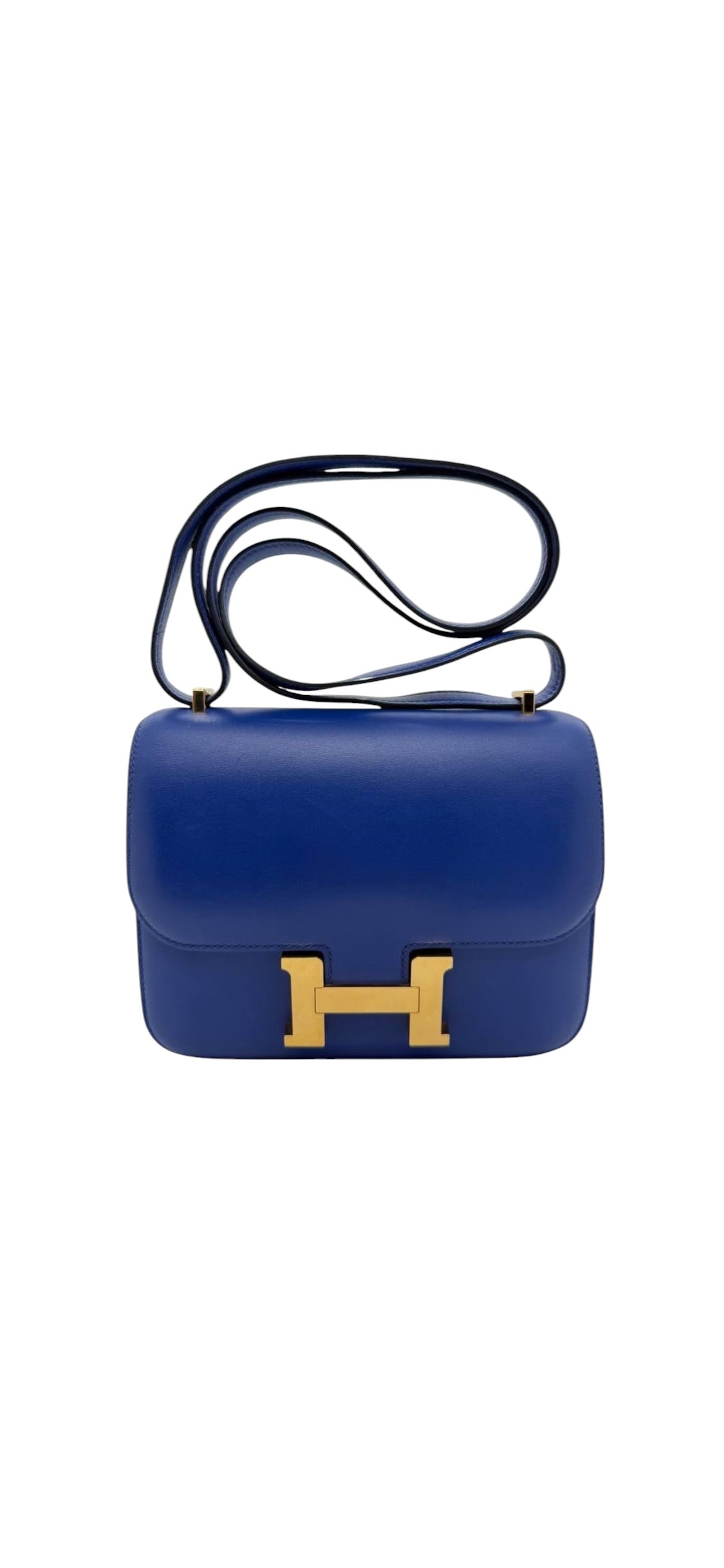Hermes Constance 18 Blue Electrique GHW Tadelakt DLT7739