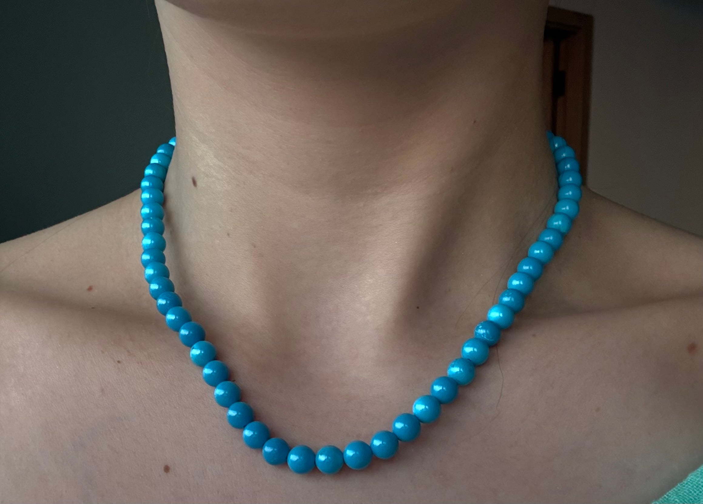 Fine Sleeping Beauty Turquoise Beads DXBCS4772